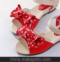 女童涼鞋夏季新款韓版魚嘴女童鞋蝴蝶結兒童公主鞋女中大童涼鞋