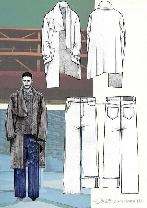 服裝款式圖 之 設(shè)計展示面板 效果圖vs款式圖對照板